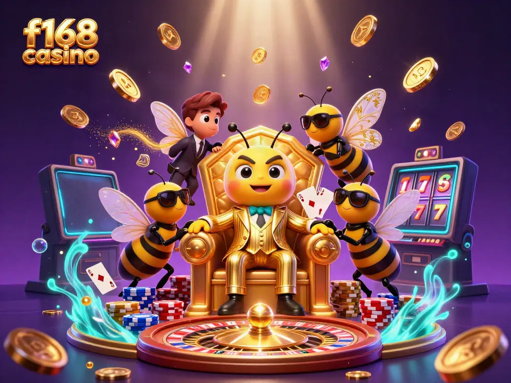 Experience thrilling excitement at f168 casino with vibrant game elements and whimsical characters.