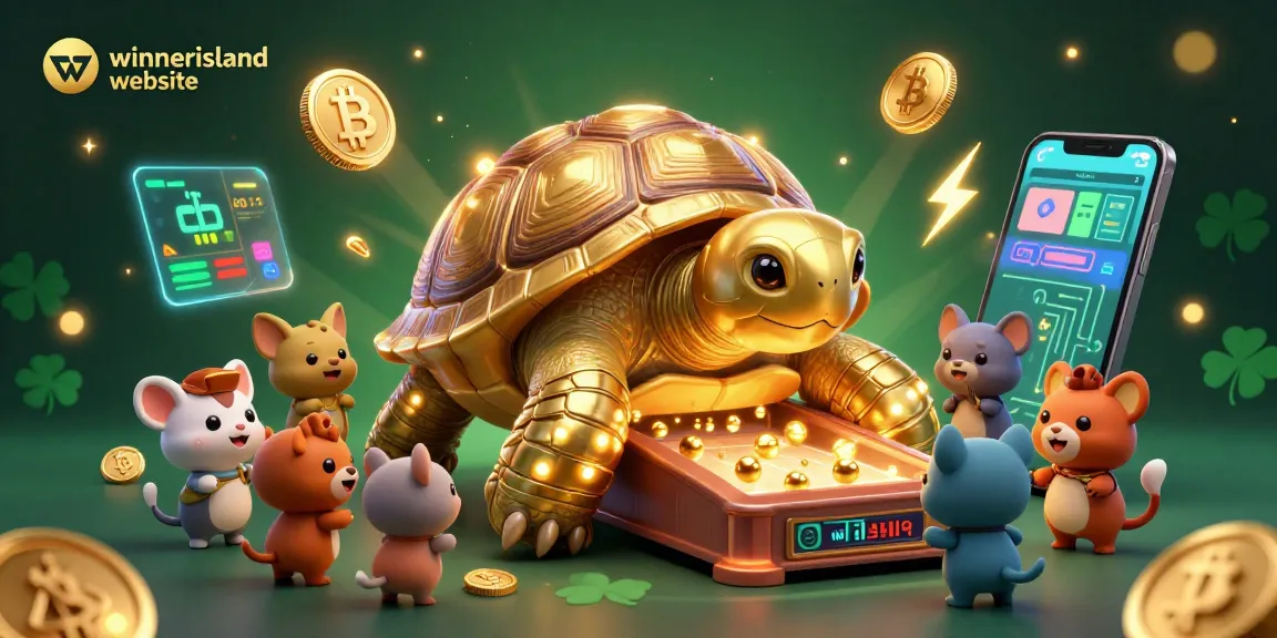 Experience the excitement of the winnerisland website with vibrant 3D casino visuals and lively characters.