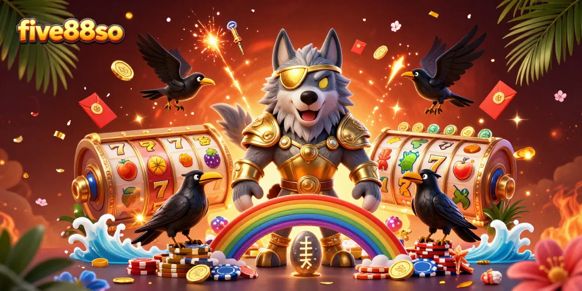 Experience the excitement of five88so with captivating casino-themed illustrations.